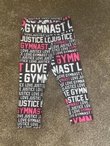JUSTICE GIRL'S GYMNASTIC CAPRI LEGGINGS SIZE 6 - Picture 1 of 1