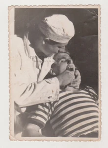 Sailor-Clad Hunk with Dentist Tooth Extraction Tale Unusual Young Man Snapshot - Picture 1 of 7