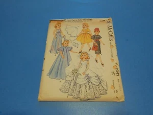 VTG 1950s McCalls Sewing Pattern 2342 High Heel Figure Dolls Wardrobe 10 1/2" - Picture 1 of 3