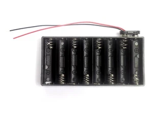 2pz Portabatteria AA R6P UM-3 1,5Vx8 BH381B + 9V Crimpatura a scatto BS-ER COMF 12V - Foto 1 di 8
