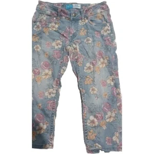 Levi Strauss Signature Jeans Girls Size 6 talla boyfriend Capri Adjustable - Picture 1 of 6