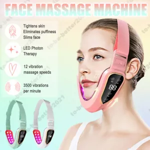 V-Face Lifting Beauty Belt Double Chin Reducer Machine LED Massager Face Lift - Picture 1 of 18