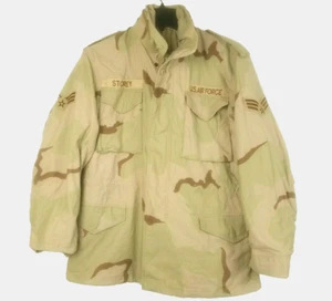 USAF Desert Camo BDU Jacket Medium Long 3 Color Air Force Cold Weather Coat - Picture 1 of 12