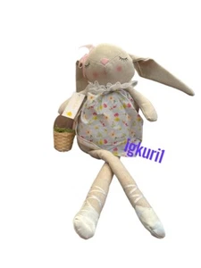 Easter Bunny Rabbit Shelf Sitter Plush Figure 23“ Spring Easter Eggs Basket New - Picture 1 of 3