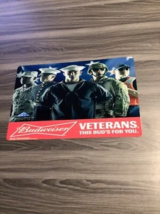 Budweiser veterans, Beer Tin Sign  ￼18x12 - Picture 1 of 3