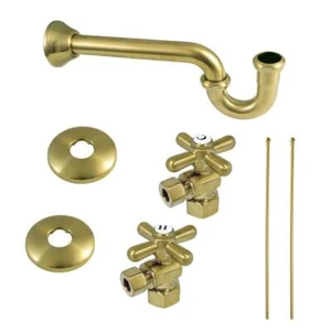 Kingston Brass Plumbing Supply Kit Combo 1-1/4" w/P-Trap in Brushed Brass Finish - Picture 1 of 1