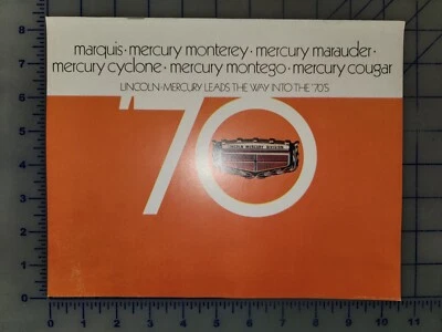 Mercury Full Line 1970 folleto Cougar Montego Cyclone Foto 1 de 4