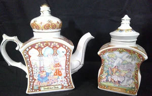 Beautiful James Saddler "The World of Tea" Collection Tea Pot and Tea Caddy Set - Picture 1 of 14