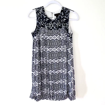 Vestido formal sin mangas fluido Ben Sherman línea A plisado talla XS para mujer Foto 1 de 4