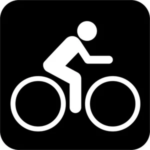 Calcomanía adhesiva de vinilo para pared con símbolo internacional de bicicleta - Imagen 1 de 5