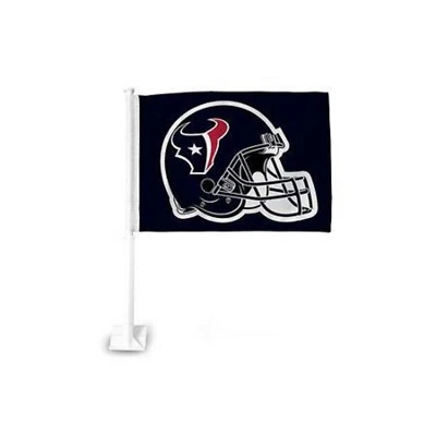 Houston Texans Car Window Mount Flag NFL Blue Double-Sided Logo 11x14" - Image 1 of 4