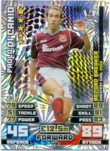 2014/2015 Topps Match Attax Record Breaker Card 449 Paolo Di Canio - West Ham - Picture 1 of 1