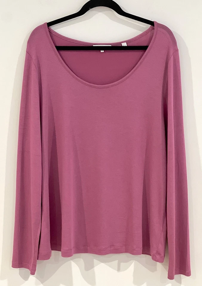 - Vince LS Jersey Knit Scoop Neck - Raglan Sleeve - Pink Sz. 2X -