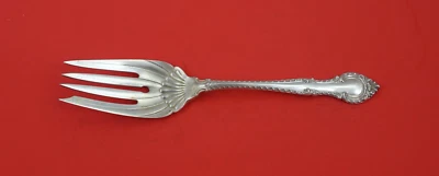 English Gadroon by Gorham Sterling Silver Salad Serving Fork w/ design 8 1/8" - Image 1 of 2