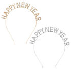 Fomiyes 2Pcs Happy New Year Hair Hoops For Party Accessory