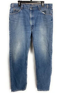 VINTAGE Levis 505 Jeans Mens Orange Tab Regular Straight Denim Size 40x32 - Picture 1 of 12