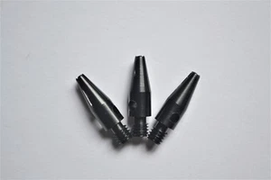 5 SETS OF MICRO ANODISED ALUMINIUM DART STEMS BLACK - Picture 1 of 1