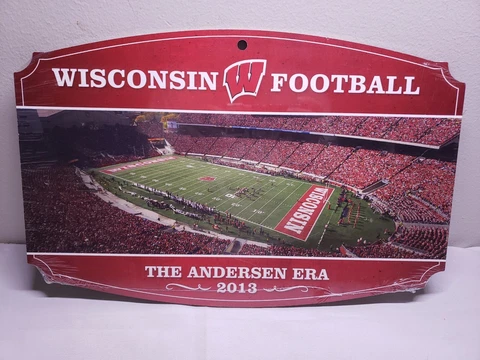 RETRO 2013 NCAA WISCONSIN BADGERS FOOTBALL "THE ANDERSON ERA" PLAQUE Cover