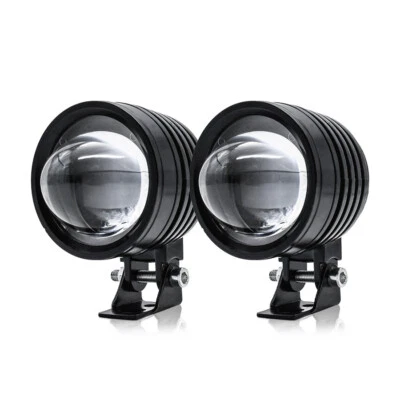LED Spotlights Motorcycle Headlights Dual Color Driving Fog Lamps Running Lights - Image 1 of 4