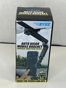 RYDZ Auto Visor Mobile Bracket Universal Smartphone Holder Black Open Box - Photo 1 sur 5
