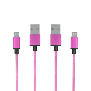 2x 3m micro USB kabel ładujący zestaw kabli do transmisji danych - RÓŻOWE ZŁOTO - do Samsung, tabletu, PS4 - Zdjęcie 1 z 5