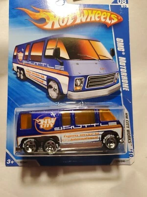2010 Hot Wheels #116 HW City Works 8/10 GMC MOTORHOME Blue w/Chrome 5 Sp Var.Bbn - Image 1 of 4