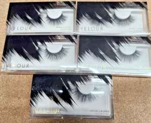 Bundle Lot of 5 New Pairs Velour 100% Mink Lashes Run The World 25 Uses each - Picture 1 of 6