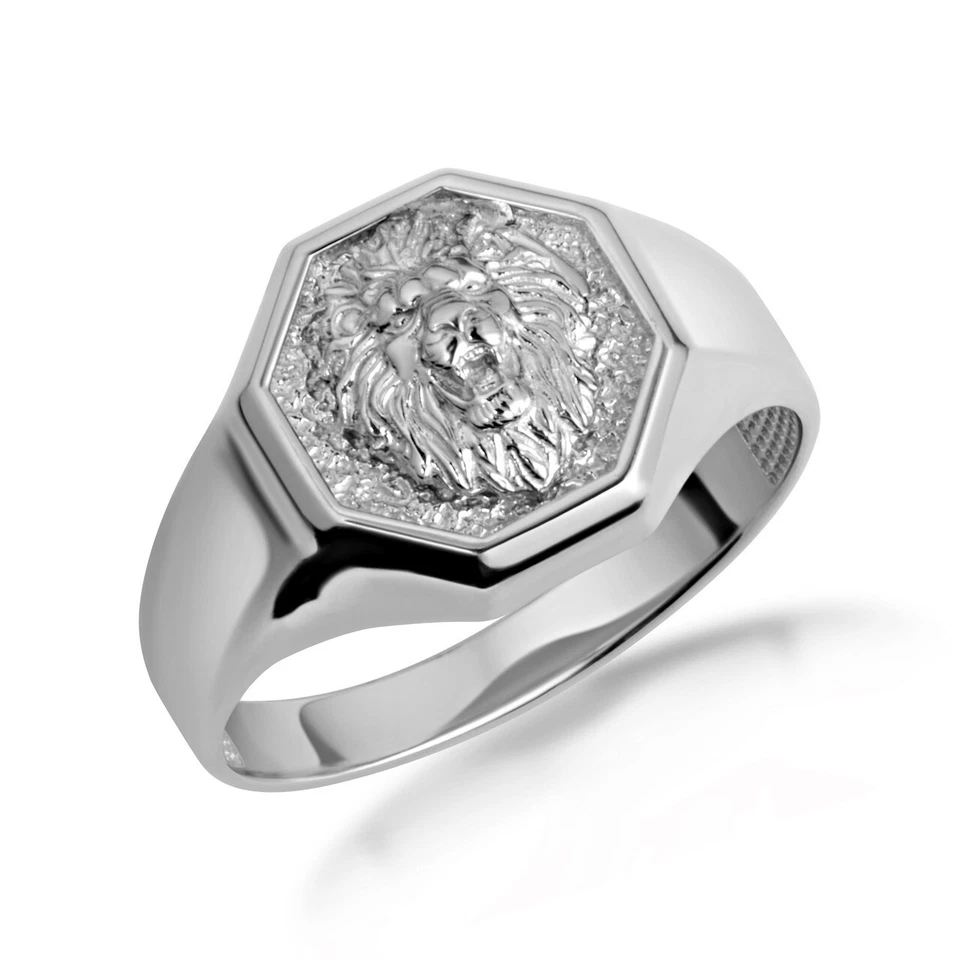 .925 Sterling Silver Roaring Lion Regal Signet Ring - Image 1 of 3