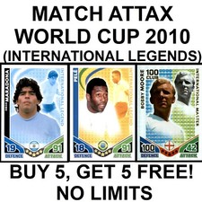 TOPPS MATCH ATTAX WORLD CUP 2010 (INTERNATIONAL LEGENDS) **Please Select Cards**