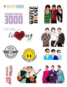 Pack de pegatinas de los Jonas Brothers - Imagen 1 de 1