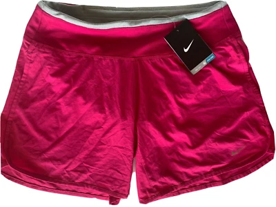 NEW NIKE [S] Women's DRI-FIT Yoga/Track/Gym Shorts-Fuchsia 520316-660 - Image 1 of 2