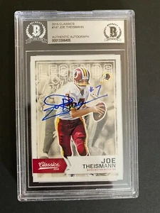 JOE THEISMANN Signed 2016 Panini Classics Auto Beckett BAS Slabbed COA Redskins - Picture 1 of 2