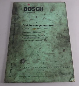 Teilekatalog Bosch Gleichstromgeneratoren LJ/GEG..0 101 206...EG.. Stand 03/1968 - Bild 1 von 1
