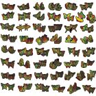 100x/Pack Colorful Lasers Decals Butterfly Stickers Clear Self-Adhesive Stickers