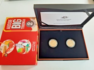 Australia Big things 2 pair of proof $1 1 dollar coins with certificate - Bild 1 von 3