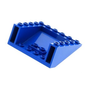 1x Lego Slope Brick 33&deg; 5x6x2 Blue Canopy Cockpit Negative Brick 6971 4228