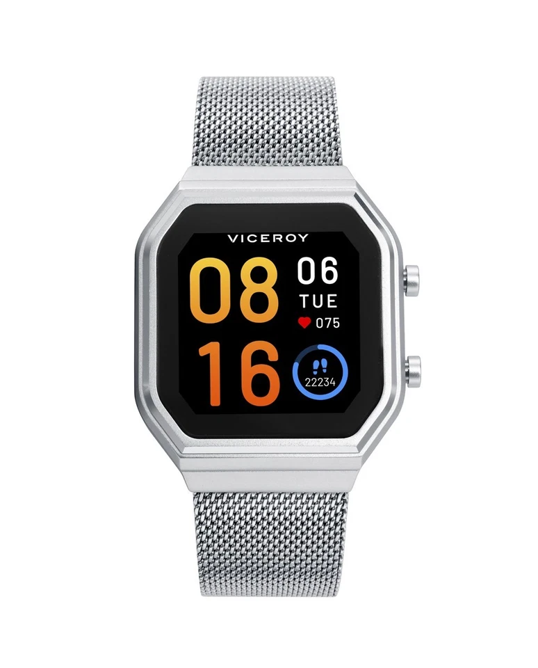 Orologio VICEROY Intelligente Smart Pro Unisex Grigio Argento Alluminio con Rete - Immagine 1 di 2