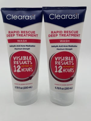 2 Pack Clearasil Rapid Rescue Deep Treatment Wash 6.78 Ounces Each - Image 1 of 2