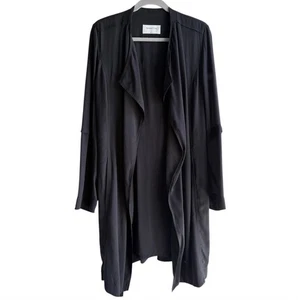 Aritzia Babaton Quincey Jacke Damen Größe Large schwarz fließend Gürtel Trenchcoat - Bild 1 von 10
