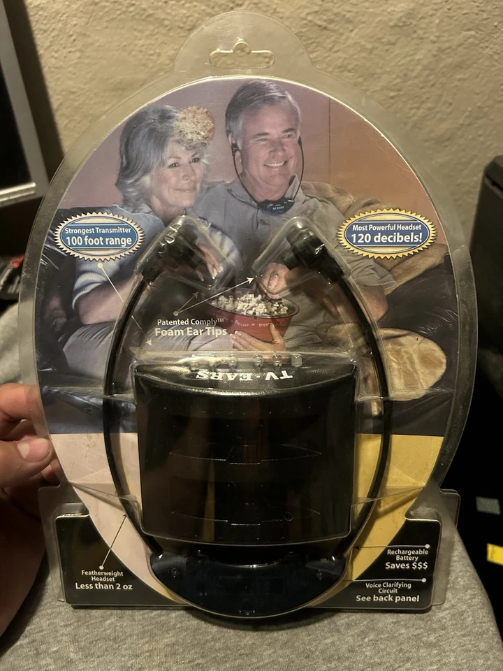 Brand New TV Ears 2.3 MHZ Wireless Headset Headphones TV Hearing Aid System - Image 1 of 1