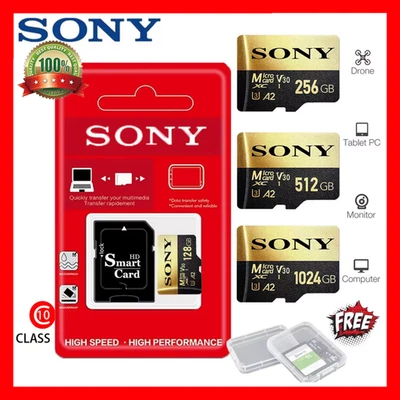 Sony 1TB 512GB 256GB 128GB Micro SD TF Card Class 10 High Speed Flash Memory C10 - Image 1 of 4