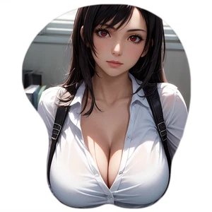 Tifa Lockhart 3D Mouse Pad Anime Wrist Rest Sexy Ergonomic - Picture 1 of 1