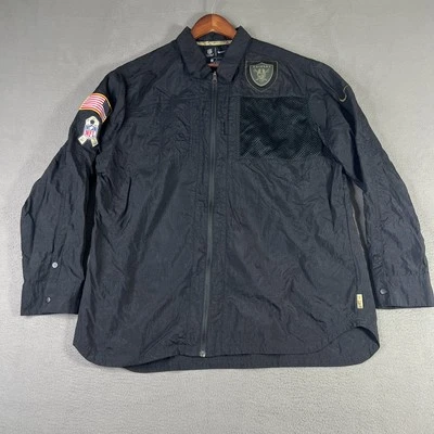 Las Vegas Raiders Jacket Mens Large Salute to Service NFL Football Nike 2020 - Image 1 of 4