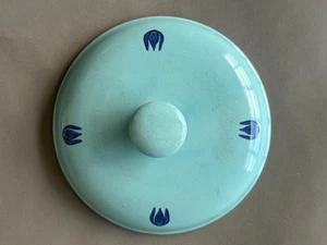 Kasserolle Topf NUR DECKEL China Keramik hellblau Tulpe Cronin Vintage MCM - Bild 1 von 7