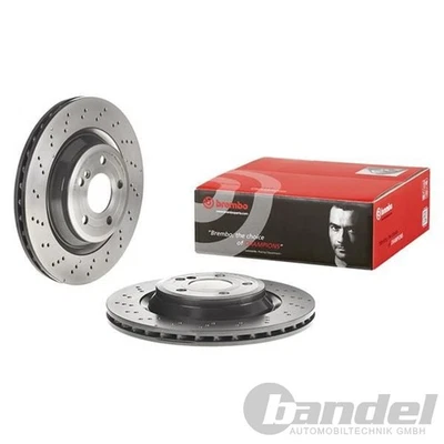 2X BREMBO Disques de Frein 320mm Perforé / Intérieur Arrière Pour - Photo 1/2