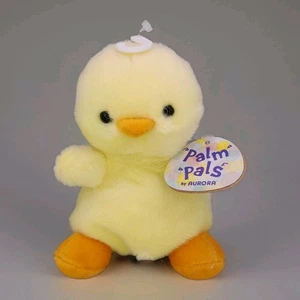 Aurora Palm Pals Yellow Chick Plush 5” Beanbag Stuffed Animal Cute Toy - Picture 1 of 6