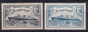Francia 1935/36 Yvert 299/00 barcos Normandía MNH VF (GX) - Imagen 1 de 2
