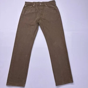 Vintage Levi’s 501 braun Herren 34 x 32 (33 x 31) Knopfleiste Original gerade 90er USA Jeans - Bild 1 von 14