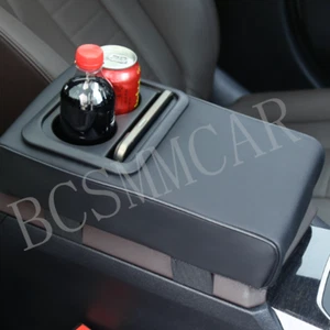 Armrest Cushion Cover Waterproof Car Center Console Box Pad Double Cup Holder - Picture 1 of 14