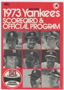 1973 YANKEES Twins Scorecard EX Condition Scored MUNSON NETTLES MURCER - Picture 1 of 2